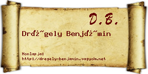 Drégely Benjámin névjegykártya