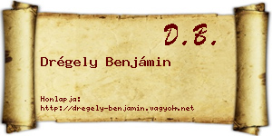 Drégely Benjámin névjegykártya